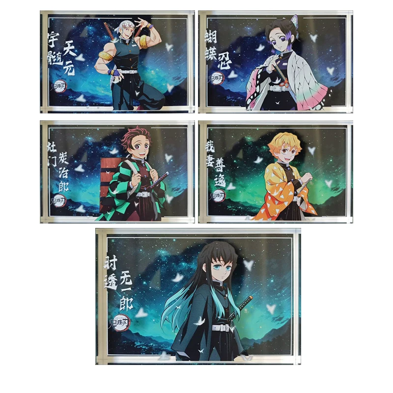 

Anime Demon Slayer Rengoku Shinjuro Hashibira Inosuke Iguro Obanai Collectible Cards Christmas Birthday Gifts Children's Toys
