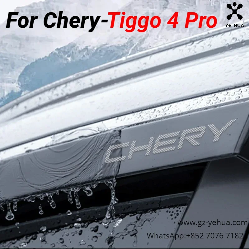 For Chery Tiggo 4 Pro 2020 2023 Car Windows Visor Rain Eyebrow Rainproof Board Automobiles Parts  Accesorios Para Auto Tools