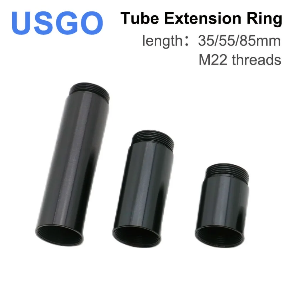 USGO-Tubo de extensión láser CO2, anillo de extensión, traje de cabeza láser O.D.24mm, tubo de lente