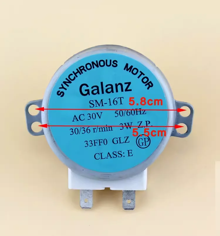 Suitable for Galanz Microwave Oven Synchronous Motor SM-16T Lightwave Oven Stirring Motor 30V Flat Shaft
