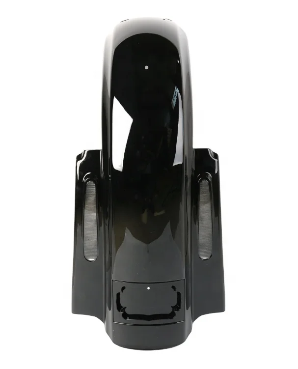 Black No Cut Out With CVO Lights for 2009-2017 Harley Touring Motorcycle Models Rear Fender