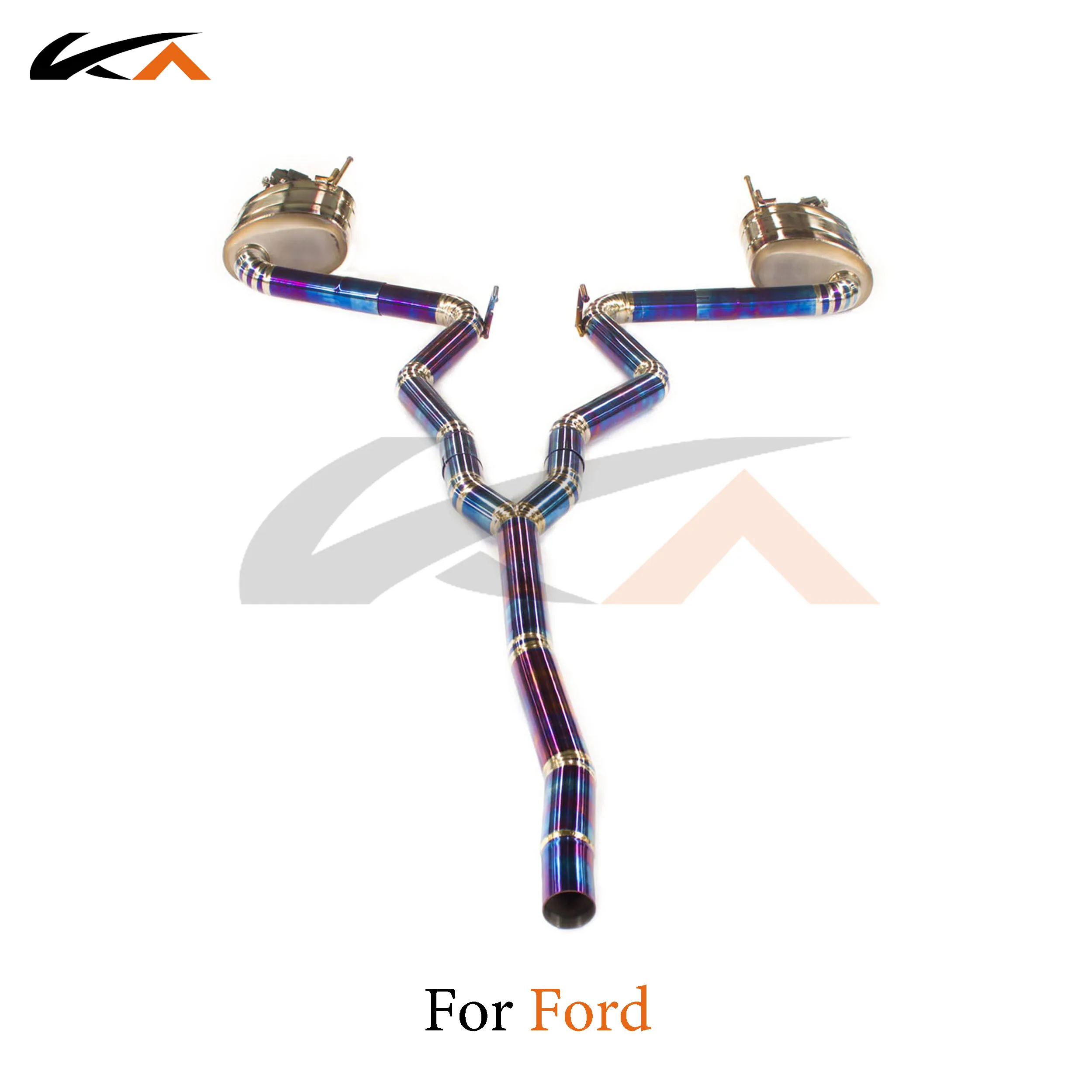 KA Tuning exhaust system titanium alloy catback for Ford 2.3T rear section performance parts muffler valve