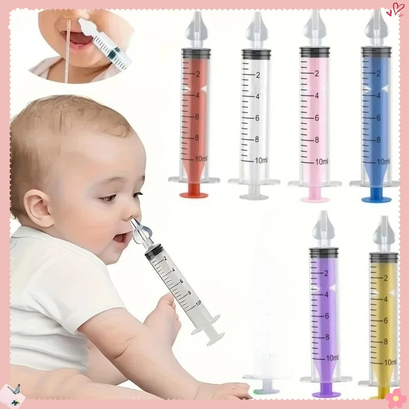 New 10ML Baby Nasal Aspirator Syringe Baby Nose Cleaner Rhinitis Nasal Washer Irrigator Needle Baby Nose Washing for Children