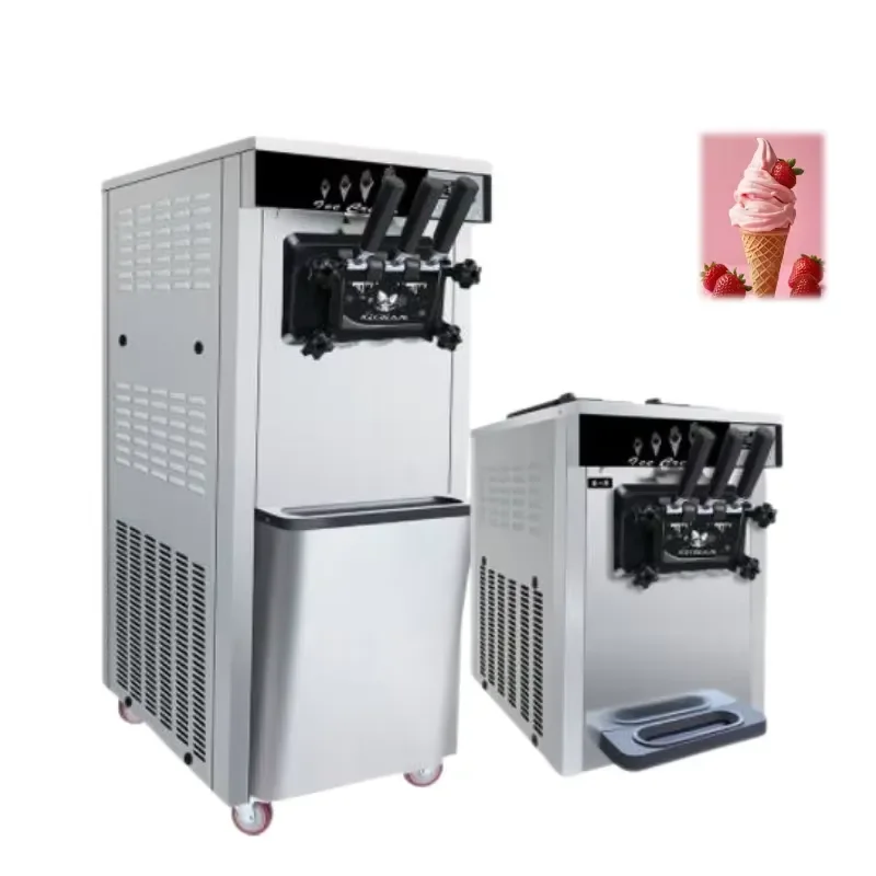 Commercial Vertical Soft Serve Ice Cream Machine Snow Cone Maker for Business Use