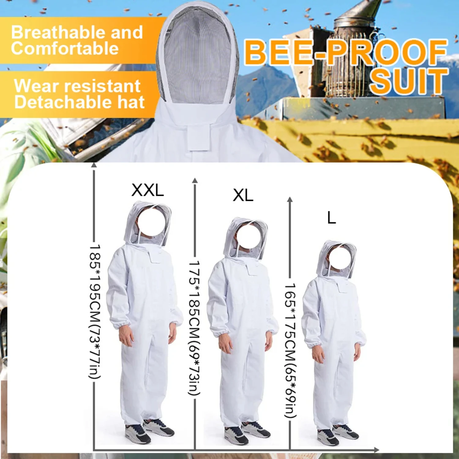 

Full Body Beekeeping Clothes Professional Beekeepers Clothes Protection Beekeeping Suit Safty Veil Unisex Children Protective