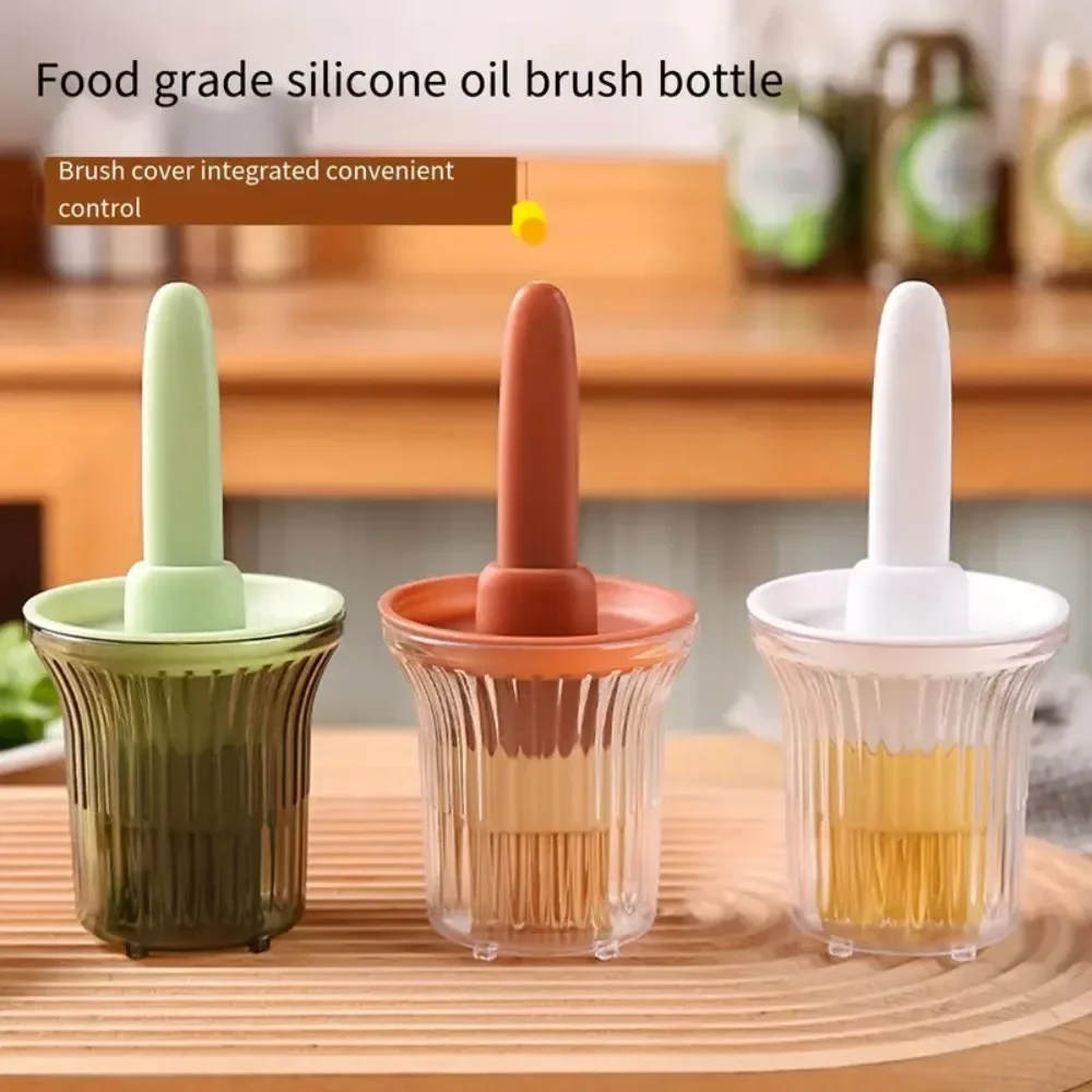 BBQ Brush Split Type High Temperature Resistant Silicone Nylon Oil Brush Bottle Cake Baking Cream Cooking Kitchen Household Tool