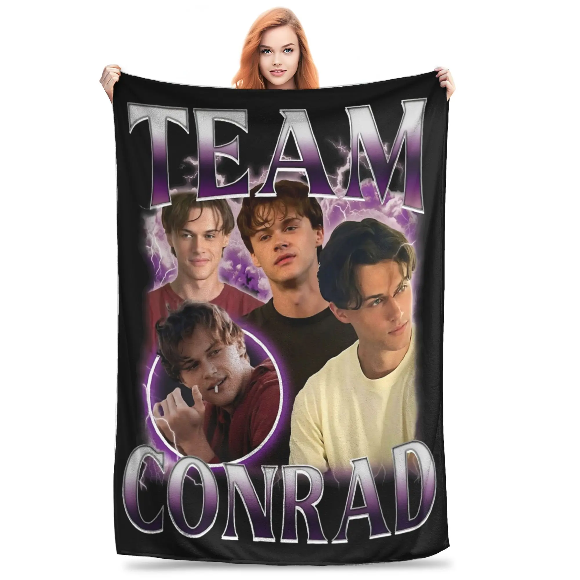 Conrad Fisher Bootleg Team Conrad Blankets Coral Fleece Plush Spring/Autumn Super Warm Throw Blanket for Sofa Outdoor Quilt
