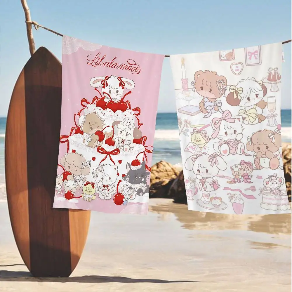 Cute M-Mikko I-Illustrations Classic Movie Microfiber Beach Towel Absorbent Yoga Swimming Resort Mountain Climbing Towel
