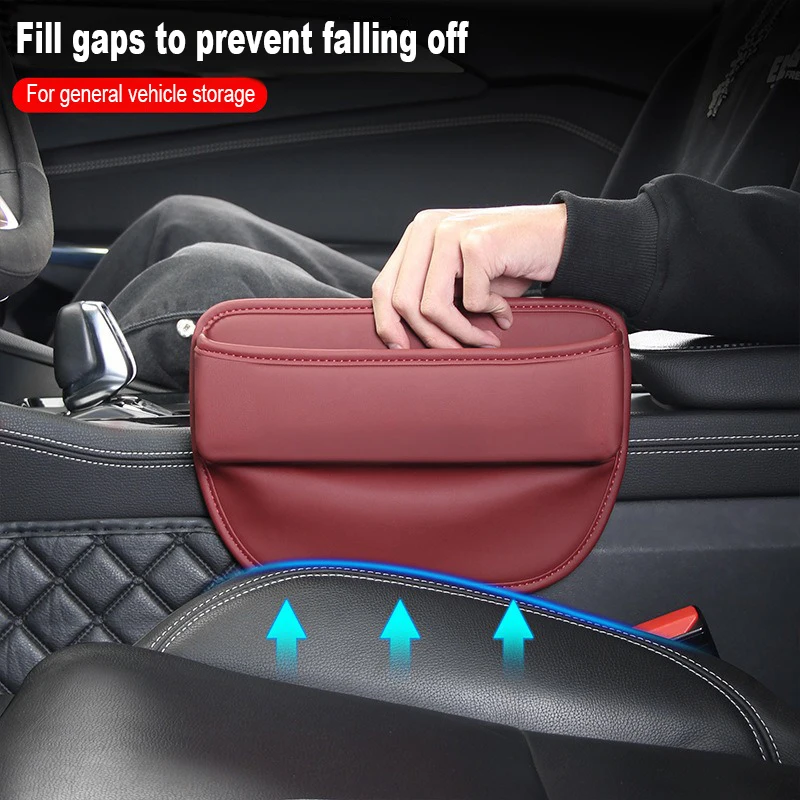 Car Seat Crevice Storage Box Leather Wear-resistant Multifunctional Storage Bag Car Seat Filler Automotive Interior Accessories