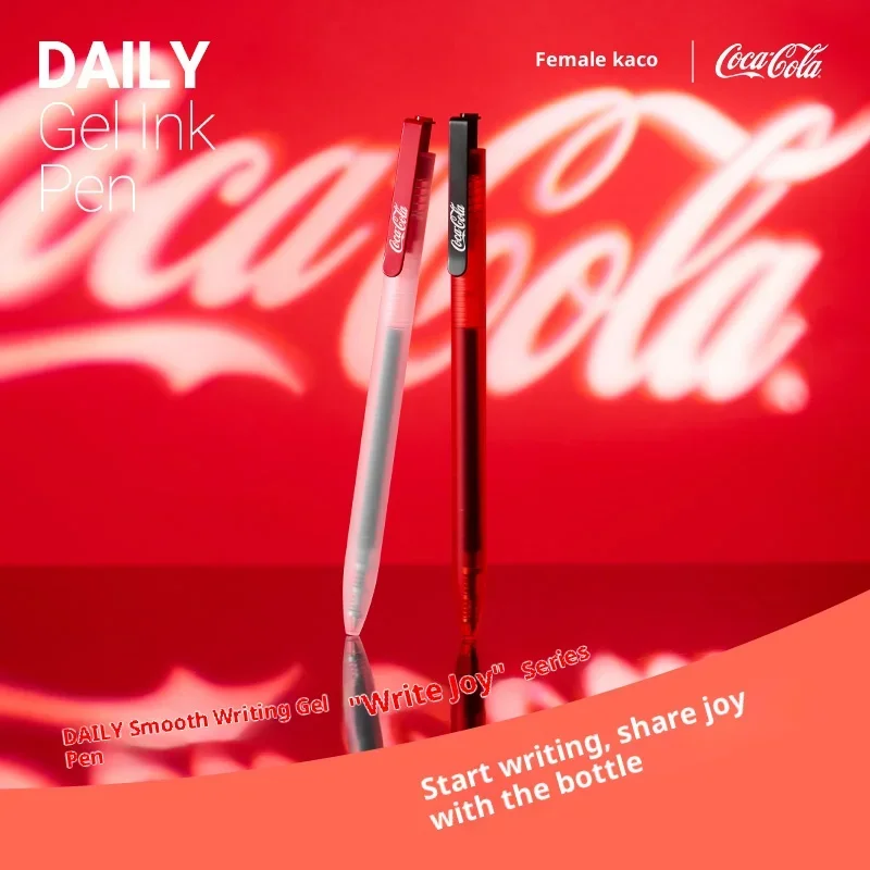 قلم جل كاكو كوكا كولا اليومي 0.5 ملم نقطة رفيعة سريعة الجفاف وناعم الانزلاق كانيتا مثالي لمجلسات الدراسة الممتدة واللامتحان
