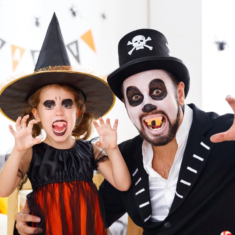 12個入り ハロウィン 面白い ぎこちない歯 ガグ歯 コスプレ 醜い偽歯 吸血鬼の入れ歯 パーティーコスチューム 写真小道具 トリックおもちゃ
