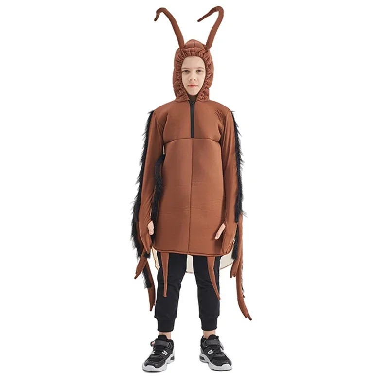 Animal Cockroach Cosplay Costume Halloween Funny Christmas Jumpsuit  For Adult Kids Stage Performance Carnival Uniform