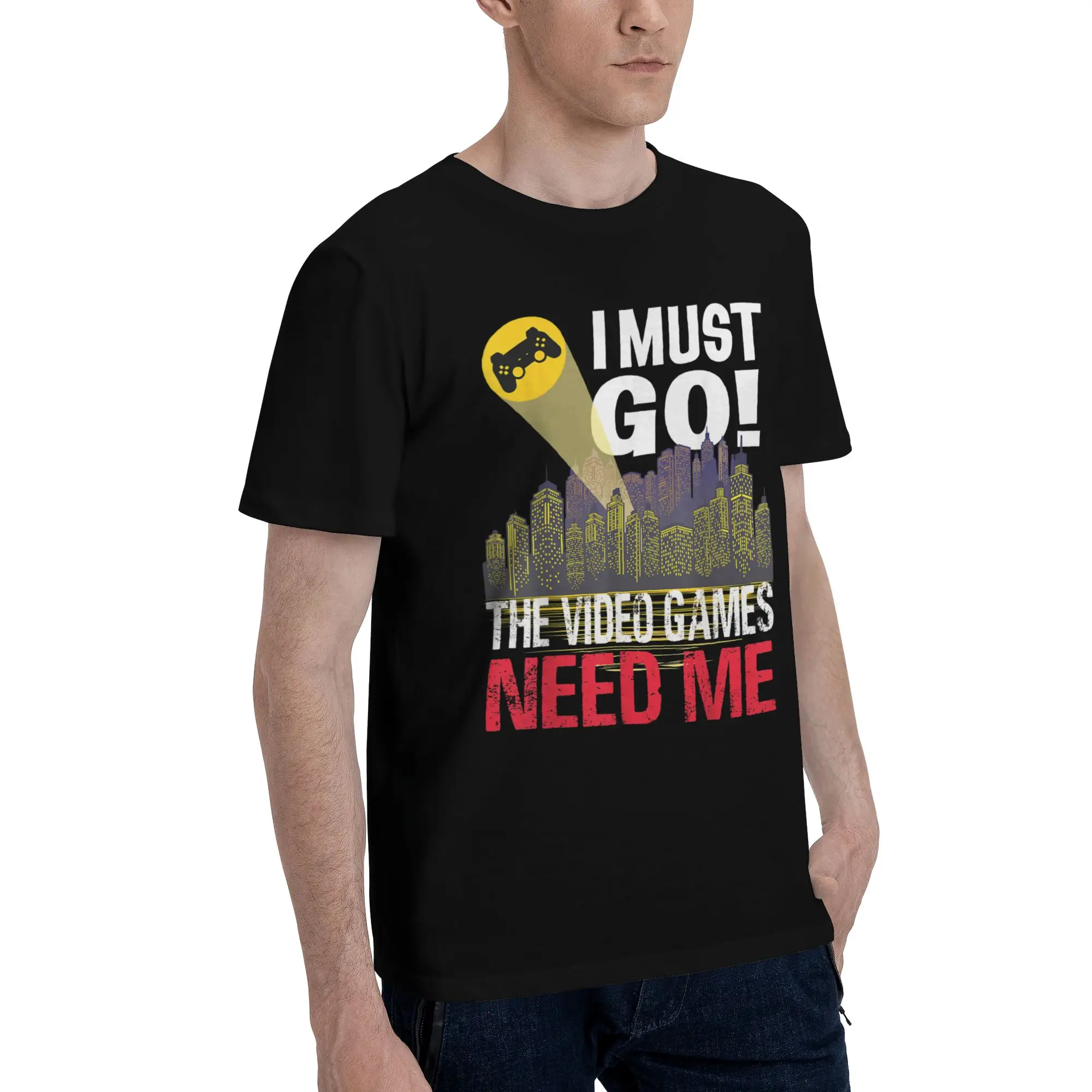 I Must Go The Video Games Need Me Merch Unisex T Shirt Pure Cotton Tee New Arrival  Tops T-shirt