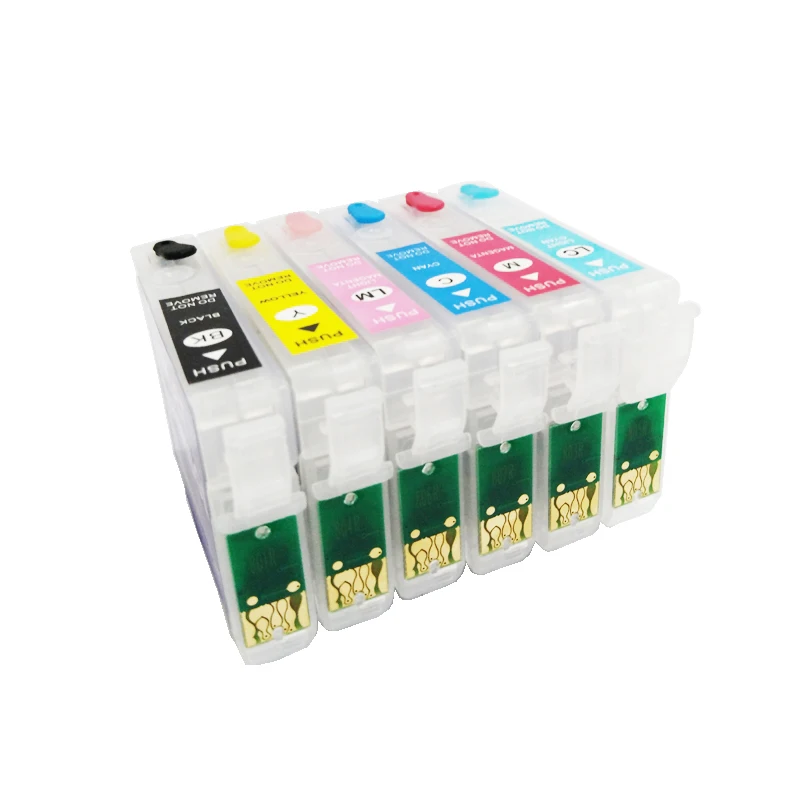 vilaxh T0801 - T0806 Refillable ink cartridge For Epson T0801 Stylus photo P50 PX630 PX650 PX660 PX700W PX701W PX720WD PX730WD