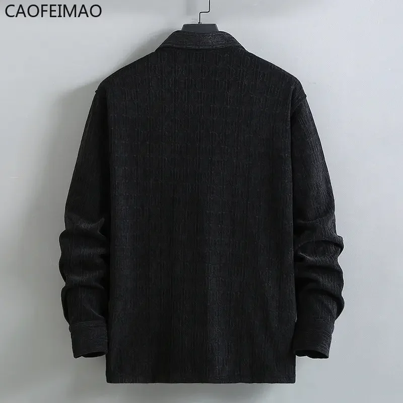 Caofeimao 2025 New Spring Jacket Men Vintage Coat Plus Size 10XL 11XL Cargo Jackets Male Fashion Causal Button Jacket