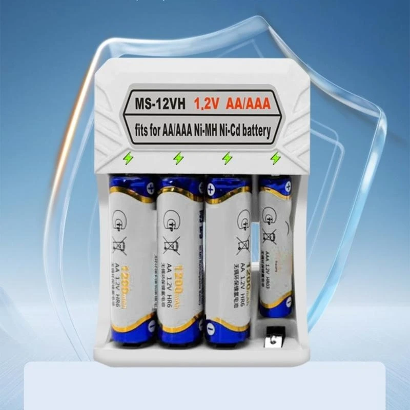 U55B Type C 4 Slot Charging Station 4CH Battery for AA/3A NiMH Batteries