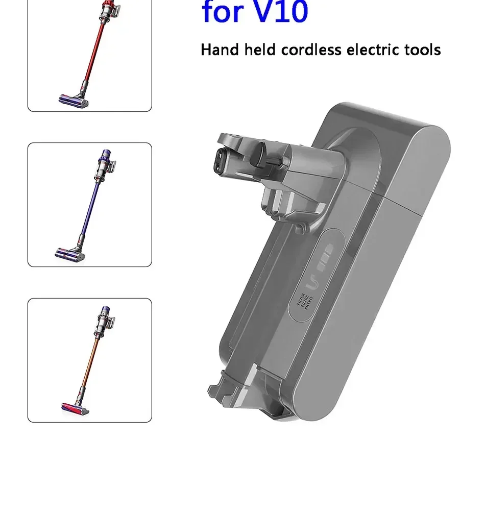 FOR compatible with Dyson V10 vacuum cleaner battery 12.8Ah,Dyson V10 battery handheld Dyson vacuum cleaner rechargeable battery
