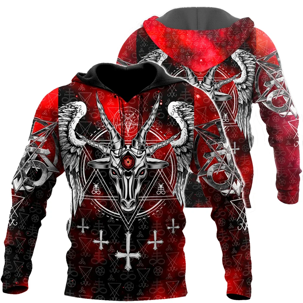 

Dark Plstar Satanic Devil Tattoo 3D Printed Autumn Fashion Men Hoodie Unisex Hooded Sweatshirt Street Casual Jacket Tracksuits