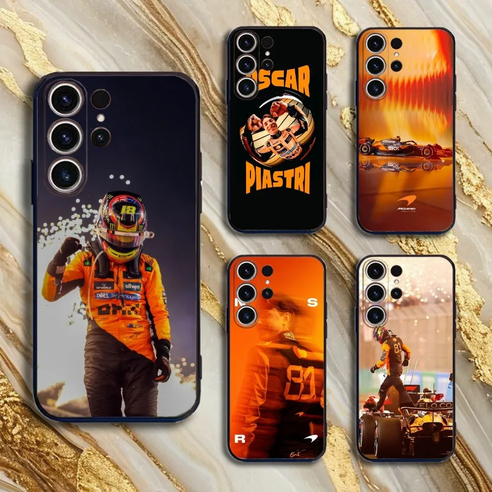 

Driver Oscar Piastri 81 Phone Case For SamsungS25,24,21,22,23,30,Ultra,20,Plus,Fe,Lite,Note,10,9,5G Black Cover