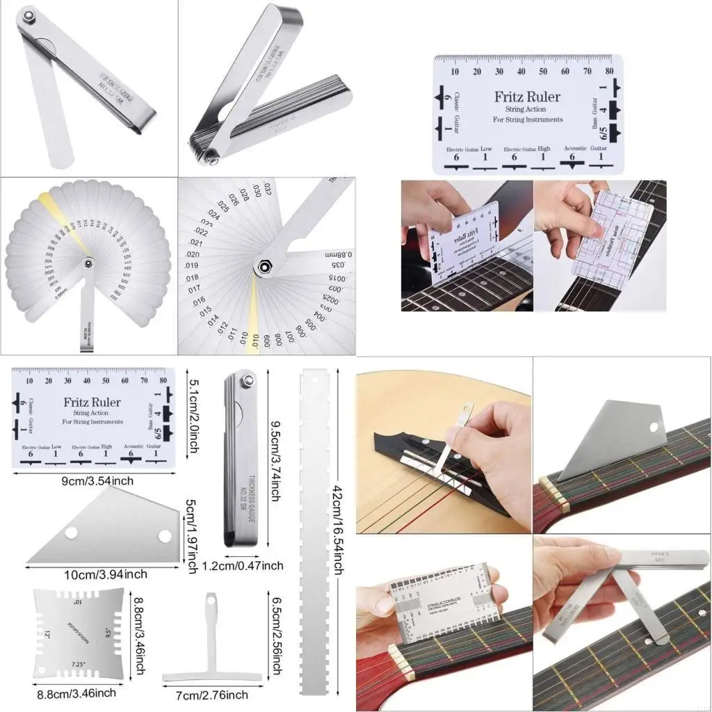 

Guitar String Height Gauge Guitar Setups Gauge Guitar String Action Gauge Ruler