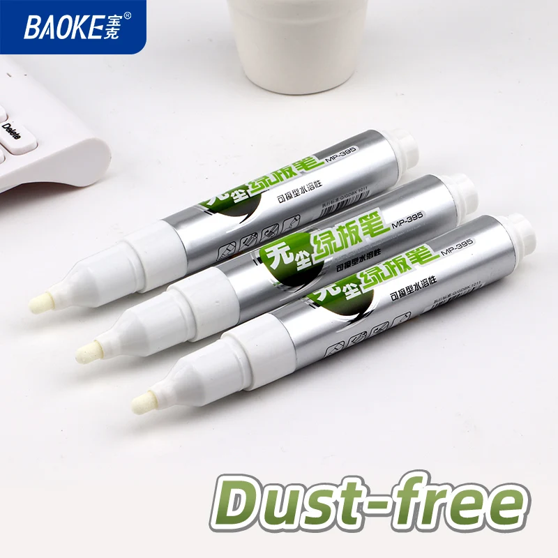 BAOKE MP395 Dust-free Green Board Marker Pen Erasable Water Solubility