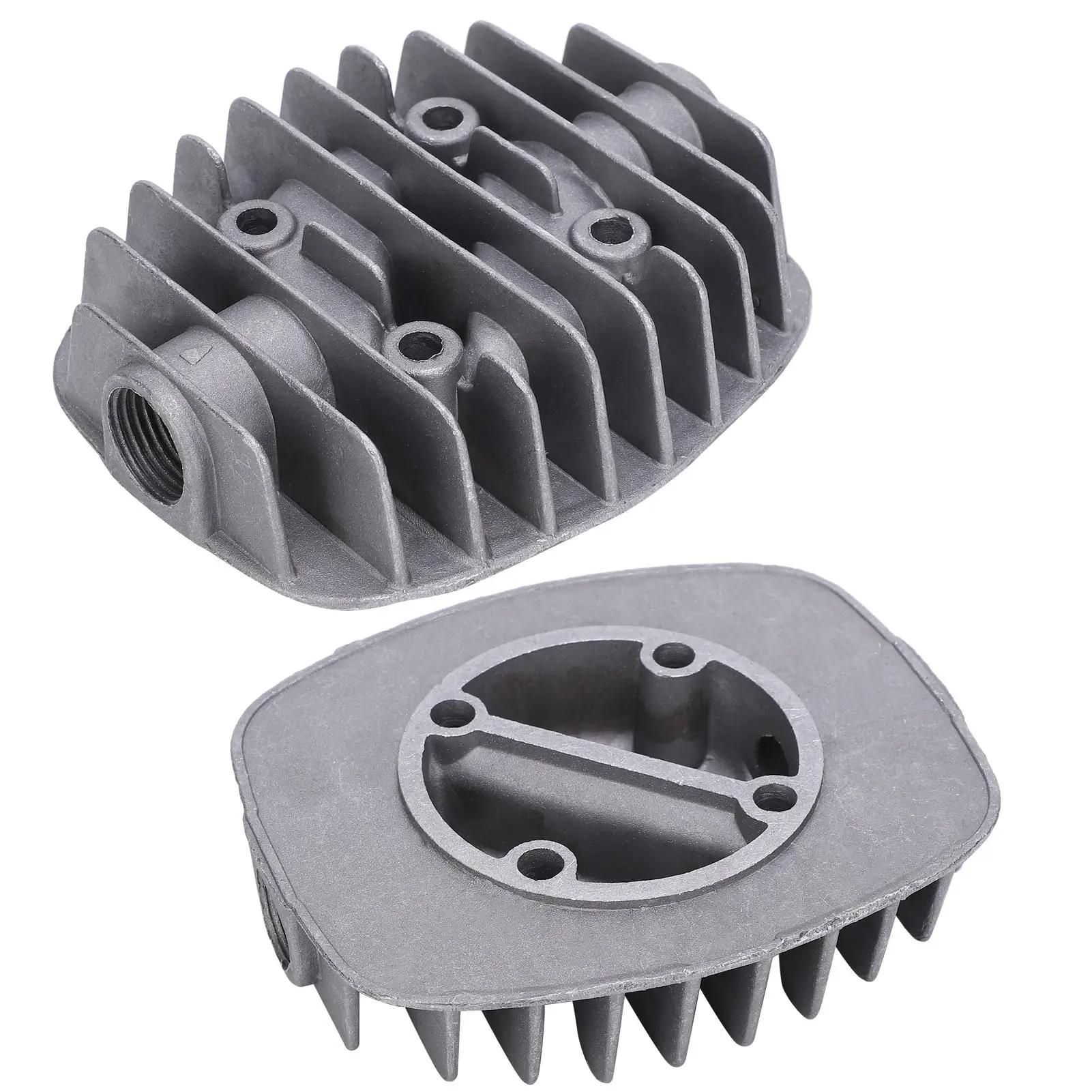 2Pcs Cast Aluminum Double Cylinder Head for 2.5P/3P/5P/6P Pumps - G3/8in Female Thread Accessories