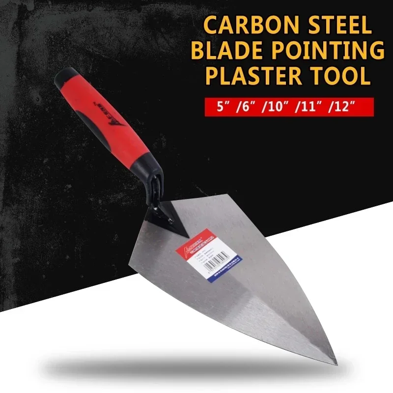 5/6/10/11/12 Inch Construction Tools Putty Knife Brick Trowel Laying Carbon Steel Blade Pointing Plaster Tool Carbon Steel