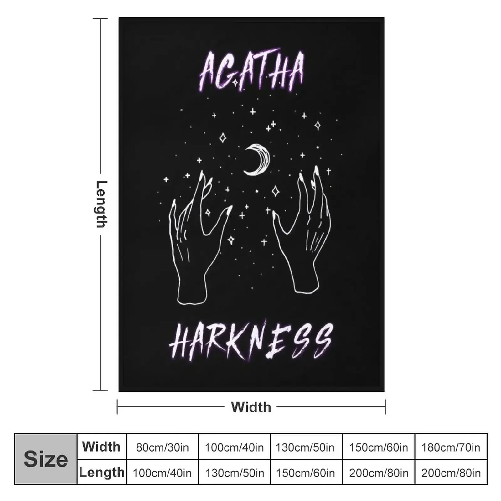 agatha all along- agatha harkness- purple witch HOODIE Throw Blanket Soft Hairy Moving Blankets