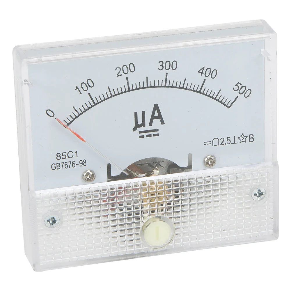 85C1-UA DC pointer ammeter current meter 50uA 100uA 200uA 300uA 500uA 85C1 series analog AMP meter 64*56 mm size