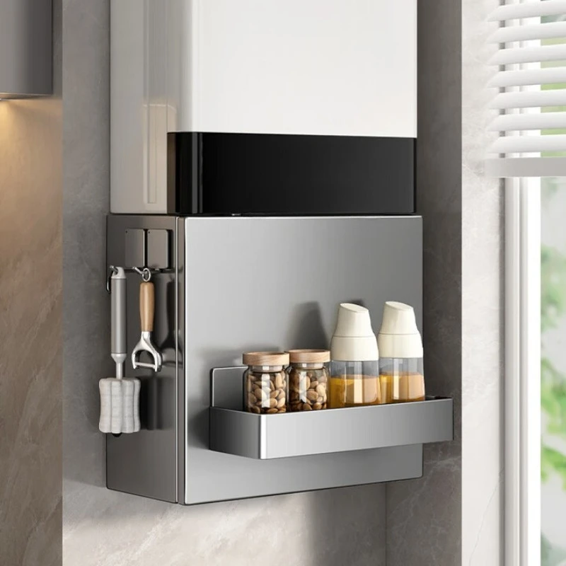 

Water heater shield gas pipeline shield decorative hole board kitchen wall hanging natural gas shields shelfs