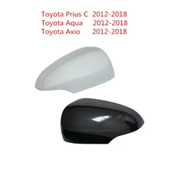 Car Black Or White Side Mirror Cover For Toyota Prius C Aqua Axio 2012-2018 Rearview Mirror Housing Automotive Accessories