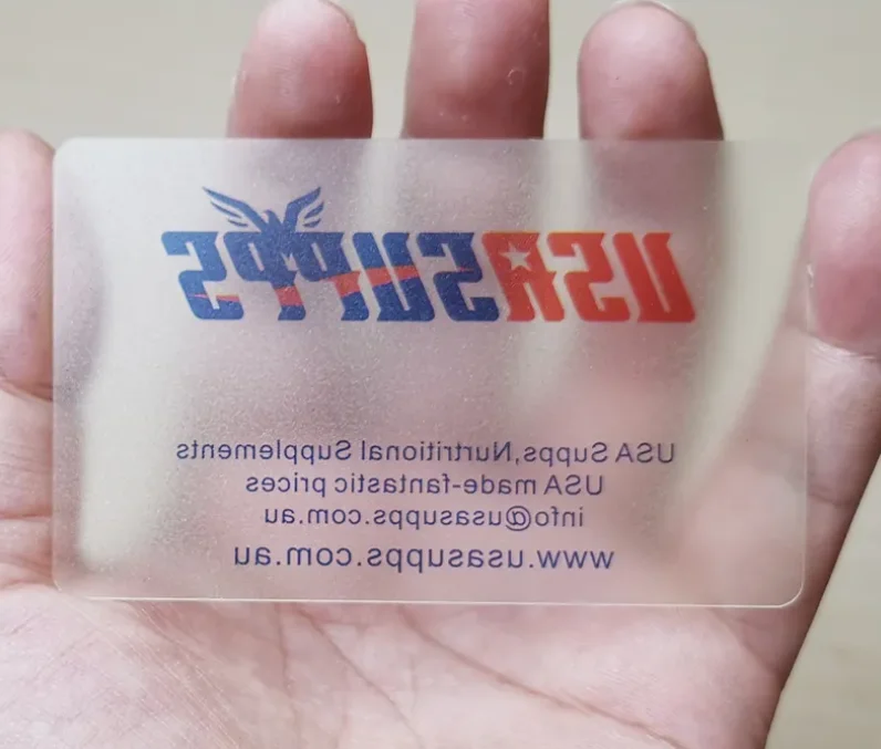 200pcs/500pcs Customized high-quality transparent PVC business card frosted membership card single-sided printing