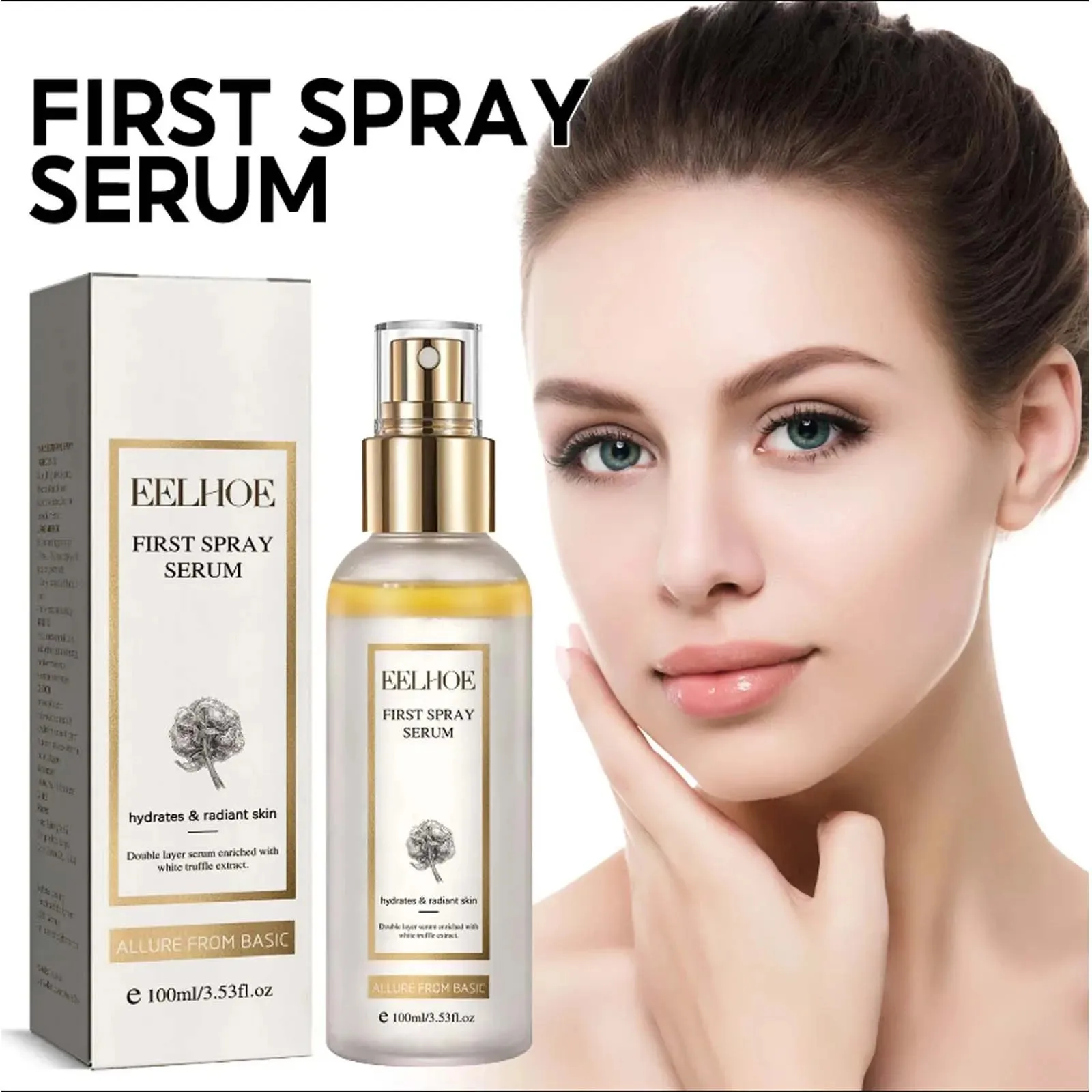 Facial Serum White Truffle Moisturizing Spray Melanin Correcting Glow Serum Fade Dark Spot Shrink Pores Brightening Skin Care