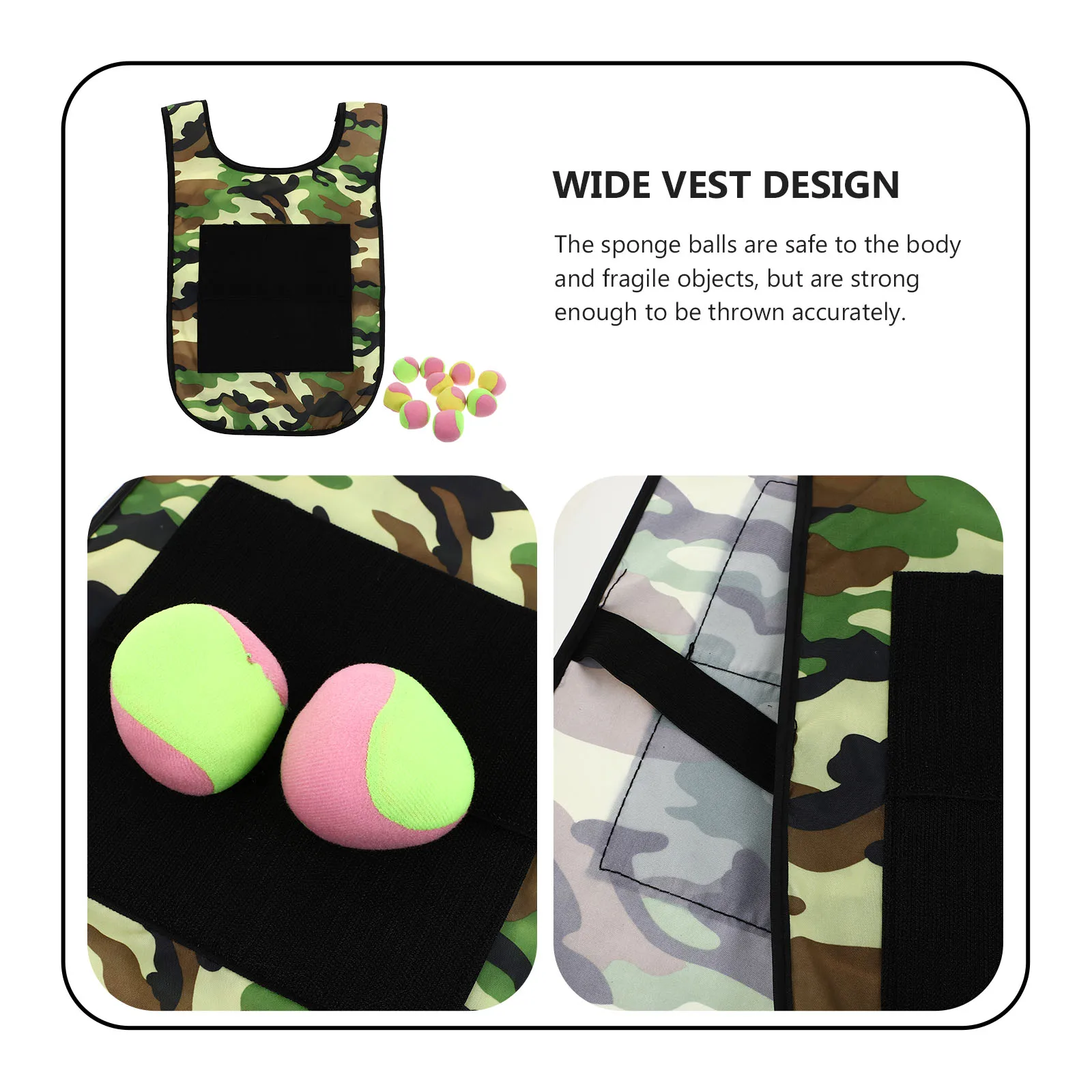 2 세트 끈적 끈적한 조끼 그룹 어린이를위한 장난감 게임 소품 공 야외 옥스포드 천 아기