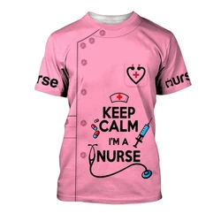 Cosplay Nurse Doctor T Shirt Men Women 3D Dental Tools Graphic O-Neck T-Shirt Clothing Funny Kid Casual Short Sleeve Top Uniform