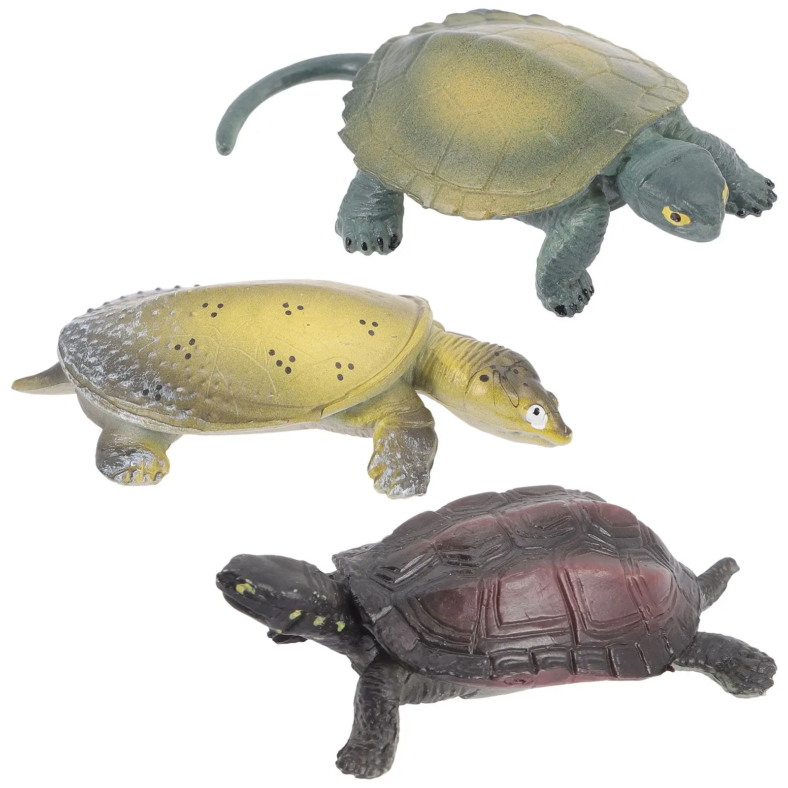 

3 Pcs Toy Turtle Figurine nament Model Figurine Plastic Desk nament Animal Toy Statues Ocean Creatures