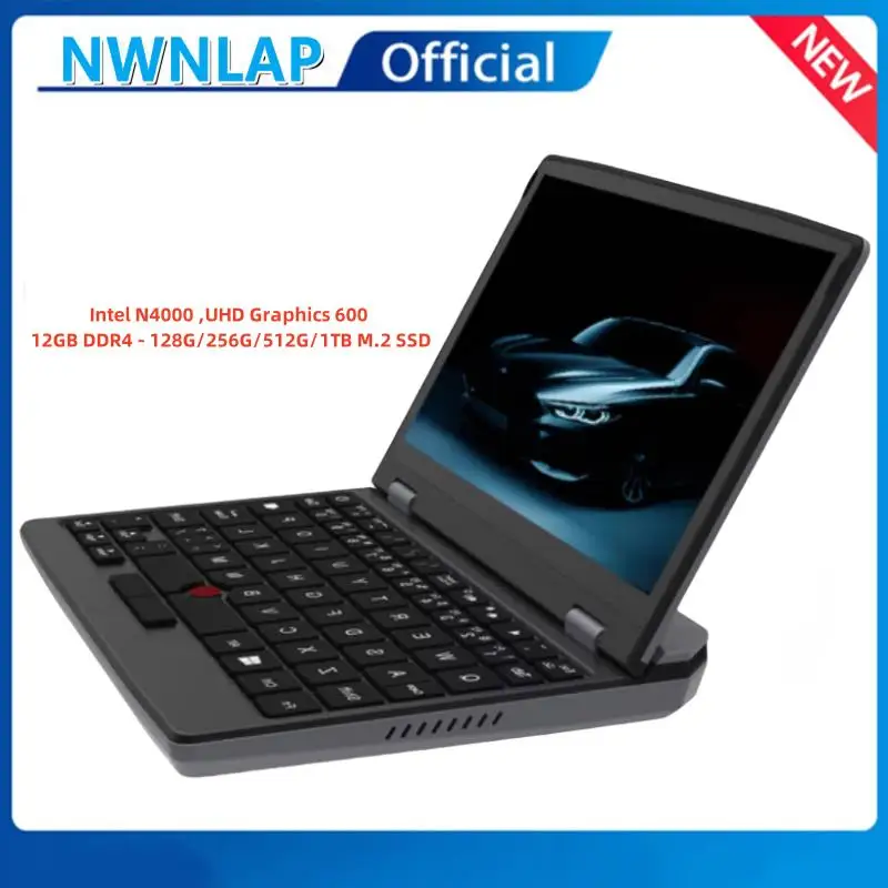 Top 7 Inch Mini Laptop N4000 Notebook Touch Screen Portable Netbook Windows 10 Mini PC Micro Computer Bluetooth 4.2 12GB 1TB