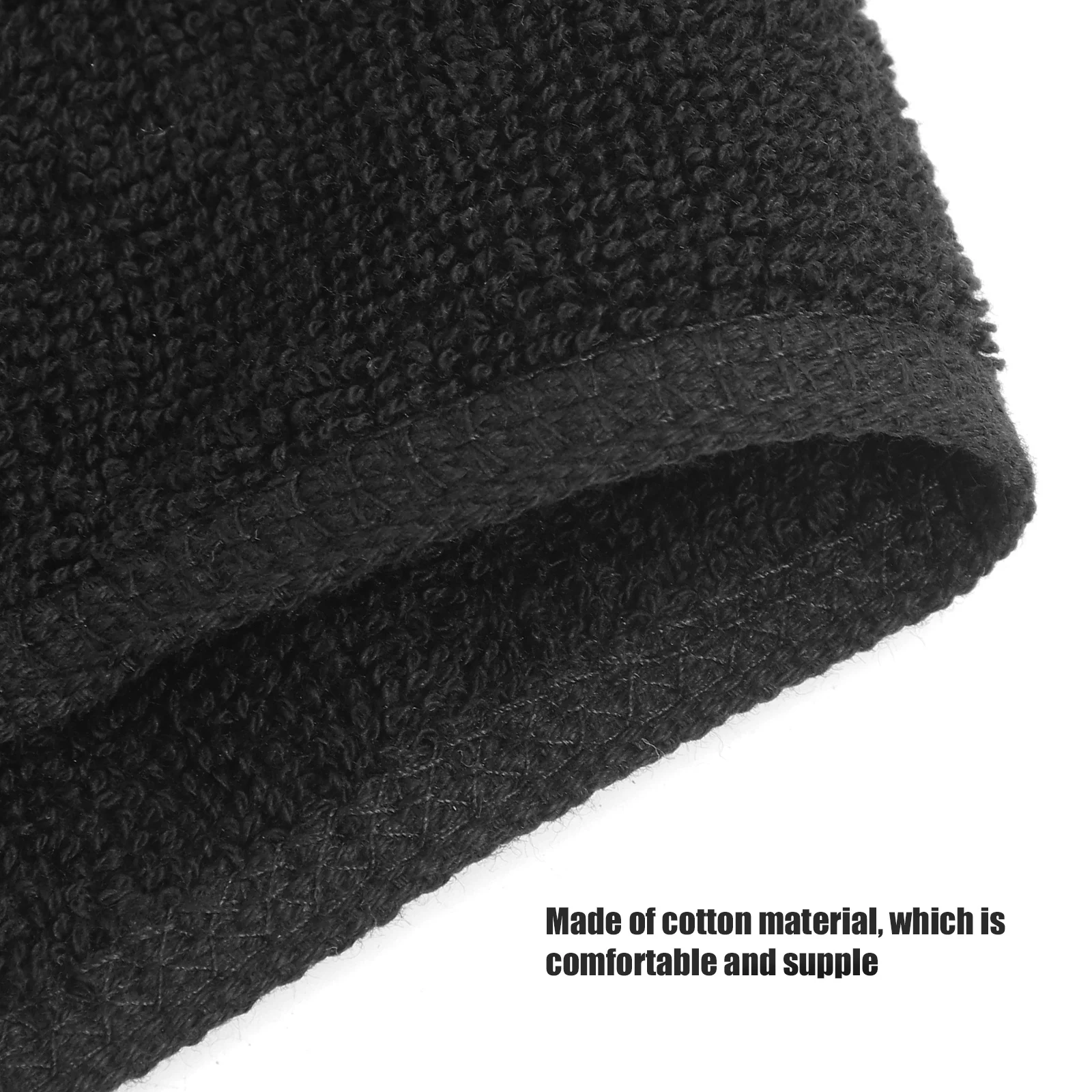 

2pcs Pure Cotton Black Towel 100g 35x70cm Hair Drying Salon Women Rapid Fast Absorbent Non fading Head Towels for Wet Hair