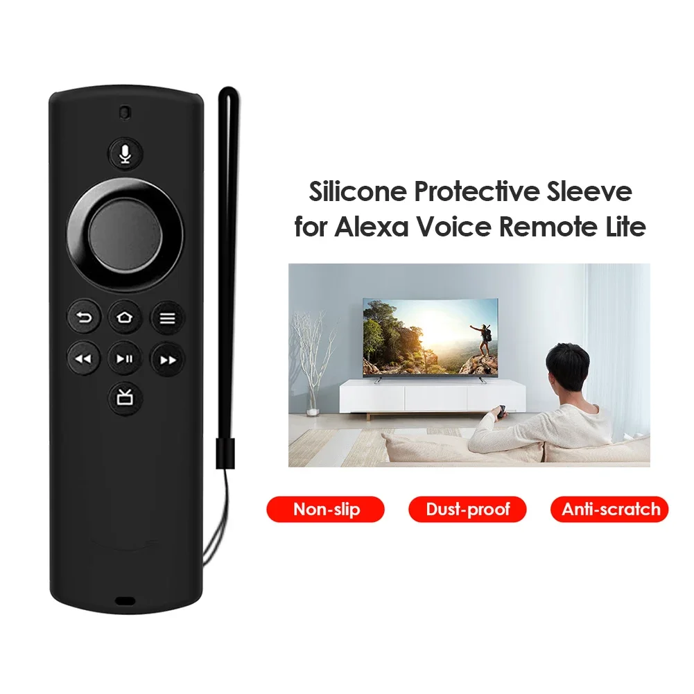 Remote Control Silicone Cover for Amazon Alexa Fire TV Stick Lite Controller Shell TV Sleeve Protective Case Housing Replacement view 5