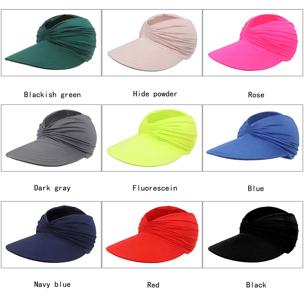 2022 New Summer Beach Hat Big Visor Sun Hats For Women Outdoor UV Protection Top Empty Sport Baseball Cap