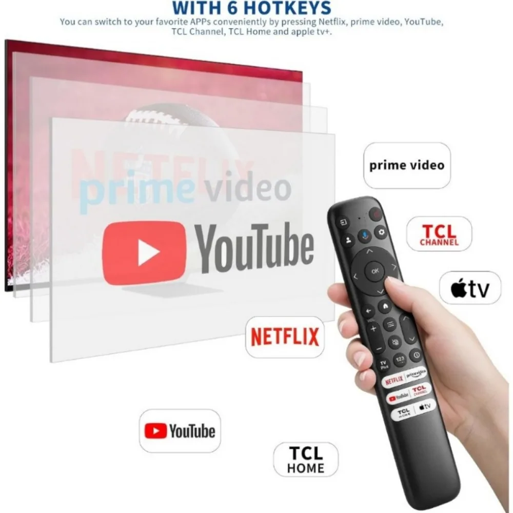 RC813 Voice Remote Control for TCL Google TV QM8/QM7/S5/S4/S3/Q7/Q6/Q5 UHD HDR LED QLED QD-Mini LED Smart TVs(Not for Fire&Roku) - Image 5