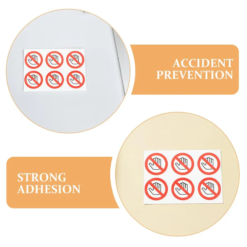 24 قطعة لا تلمس علامات التحذير ملصقات السلامة ملصقات لاصقة لا لمس علامات المرور حماية الجهاز