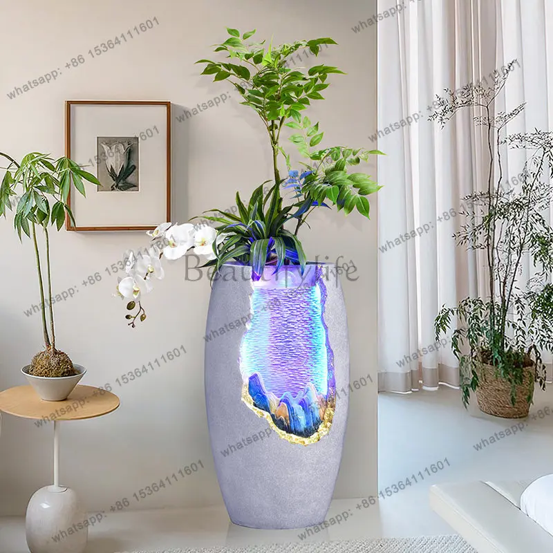 Lucky rockery flowing water ornament fountain humidification decoration entrance landing
