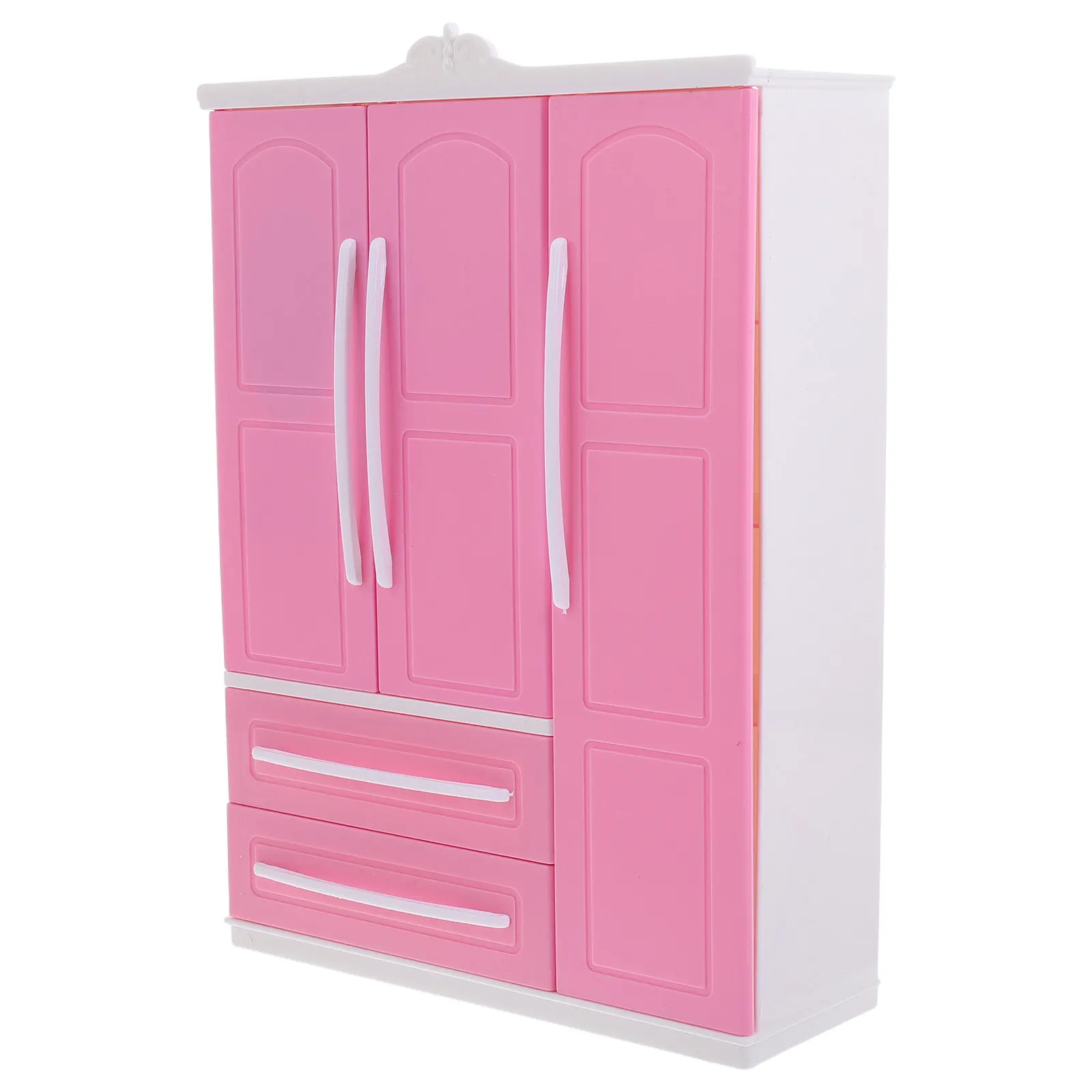

Wardrobe Closet Dollhouse Furniture Large Storage Capacity Clothes Organizer Hangers Miniature Bedroom Accessories