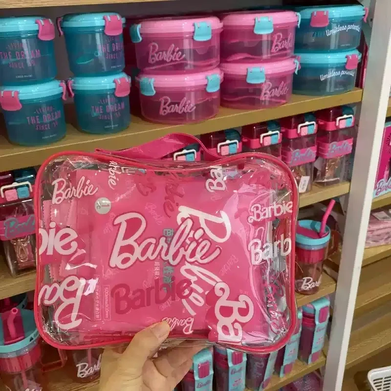 Miniso Barbie 65 ° aniversario reloj de arena bolsa de gelatina bolsa de playa Barbie neceser Shell bolsa de maquillaje niñas moda regalos de cumpleaños