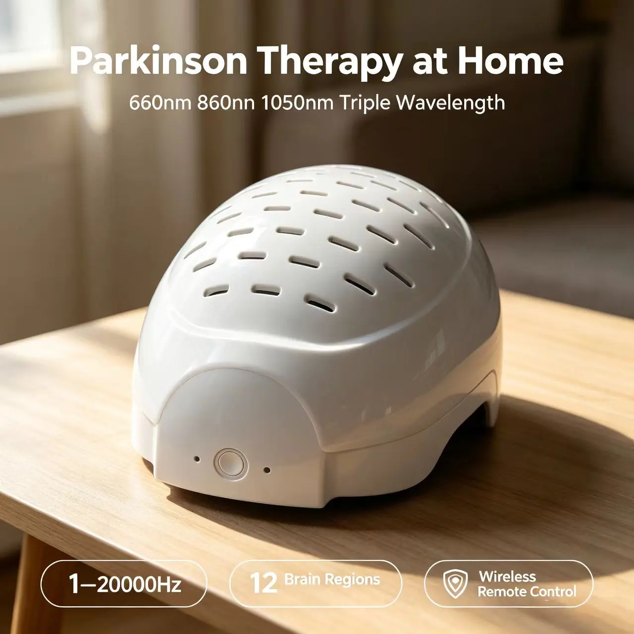 HLKGO Regain Mental Clarity with 810nm 1070nm Brain Light Therapy Helmet, Supports Focus and Daily Cognitive Function at Home