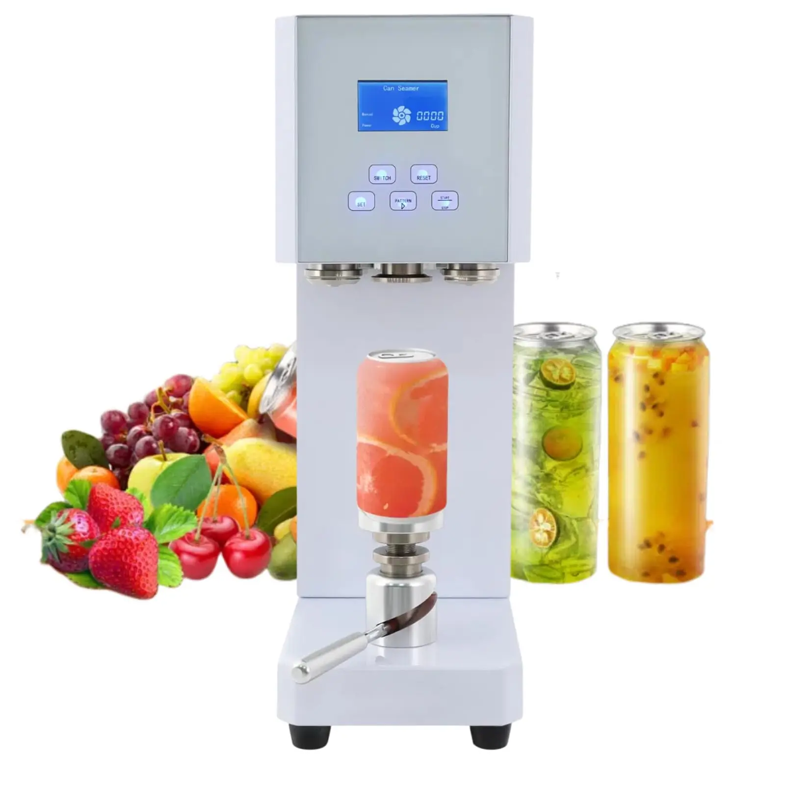 

370W Semi-Automatic Can Sealer Machine, 110V Commercial Plastic Aluminum Beverage Seamer Machine with Led Display, 2.17 Inch Sealing Diameter