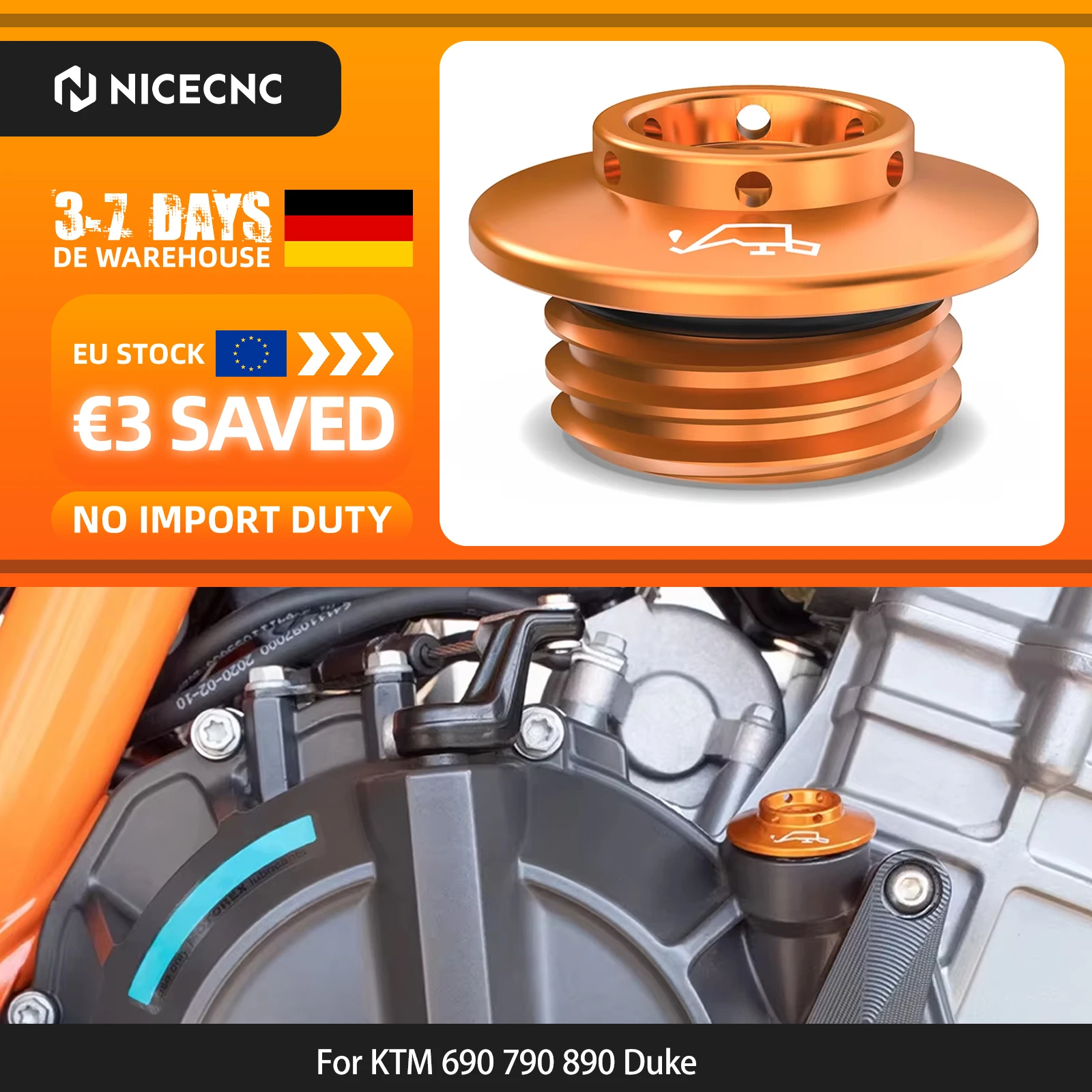 Für KTM 790 Duke 890 Duke R 2020-2022 Motoröl-Einfülldeckel 690 Duke/R 950 Duke 990 Super Duke R 1290 Super Duke GT Duke R