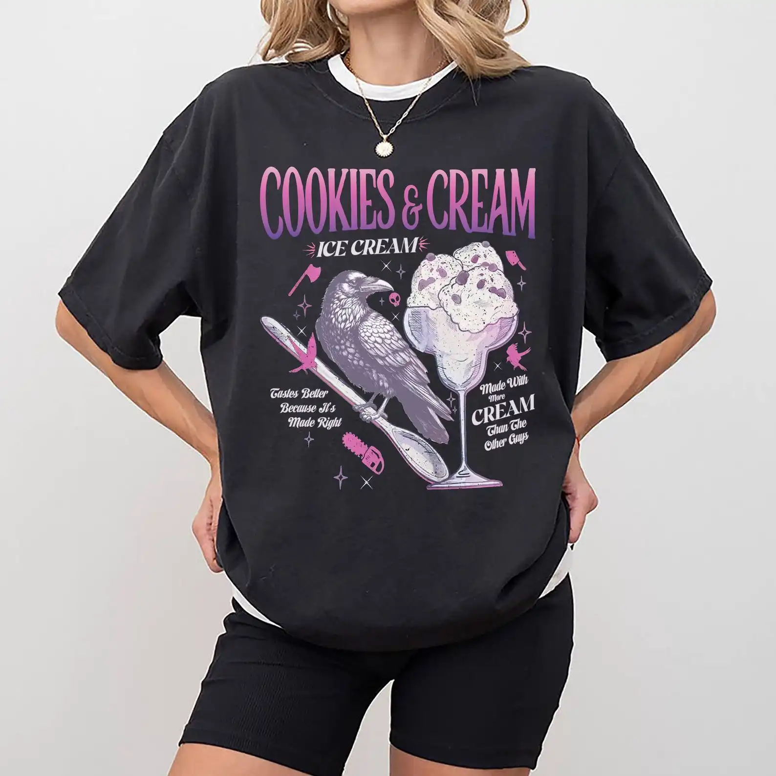 Butcher Blackbird Dark Romance T-Shirt, Brynne Inspired Book Shirt, Cookie & Cream Ice Cream Tee, Gift for Book Lover