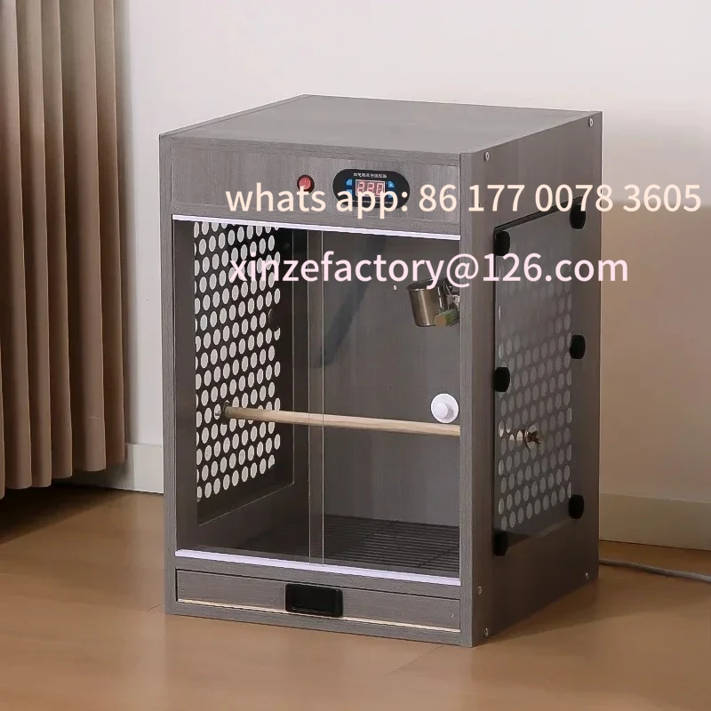 

Customizable Parrot incubator, young birds are warm in winter, breeding and brooding, solid wood bird cage, hand-raised peony